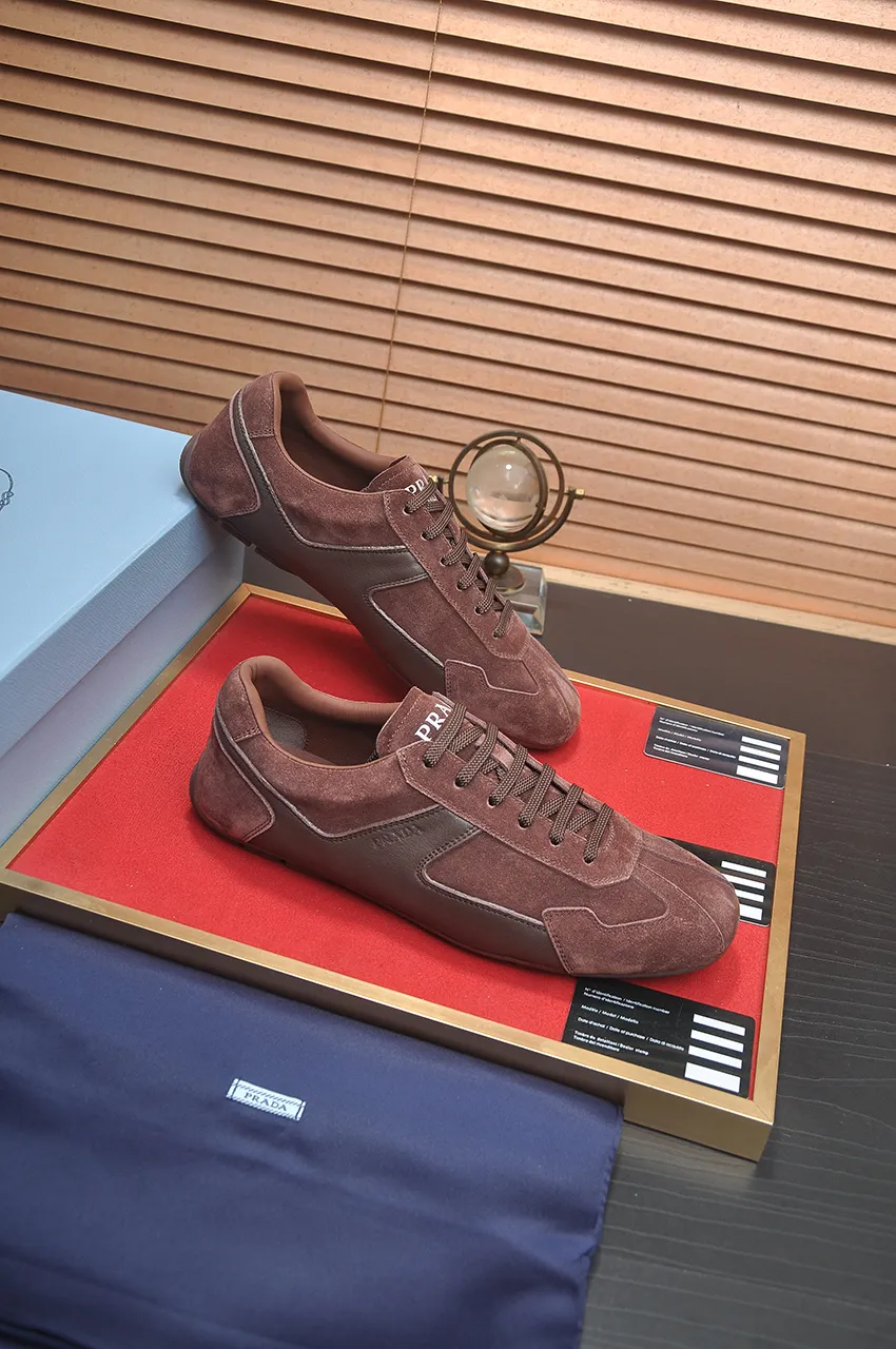 Men's shoes 💰560💶【PRADA】Couple's casual shoes, originally developed 1:1, made of high-mercerized cowhide with imported cowhide, silk sheepskin lining, rubber outsole, comfortable and soft on the feet, size for women: 35 to 41. Male 38 to 48💰🔥🔥🔥🔥🔥